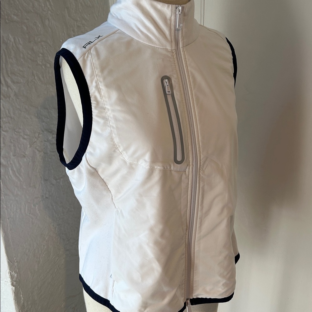 RLX Ralph Lauren White Sleeveless Zip-Up Vest